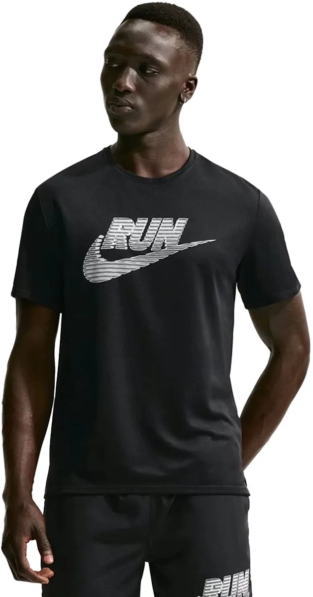Nike Dri-FIT UV Miler T-shirt L - Zwart
