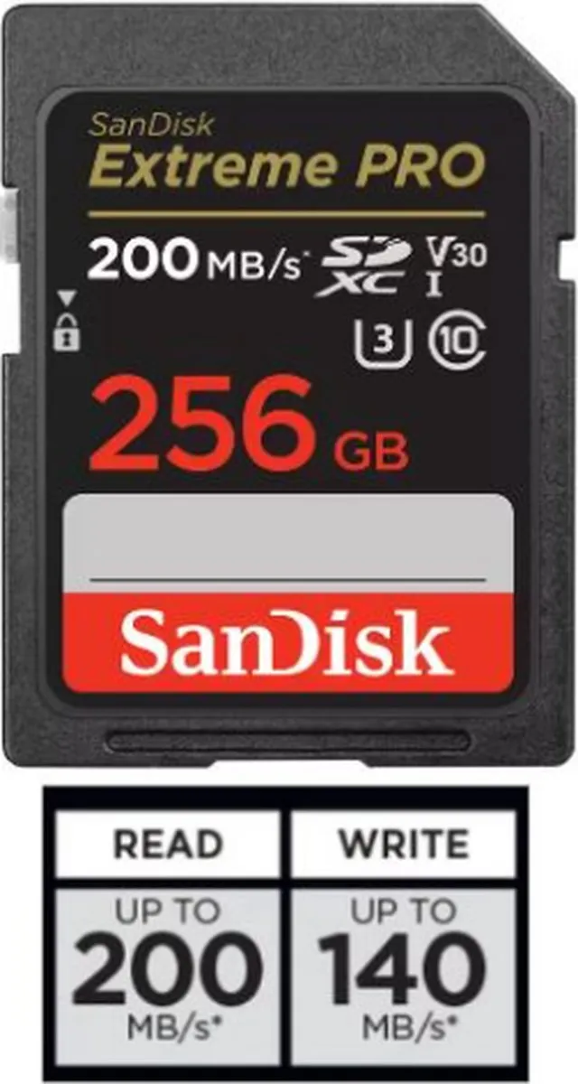 SanDisk Extreme Pro SDXC 256GB - 200/90MB/s