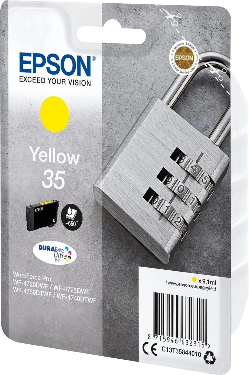 Epson Padlock Yellow C13T35844020 - 9.1ml