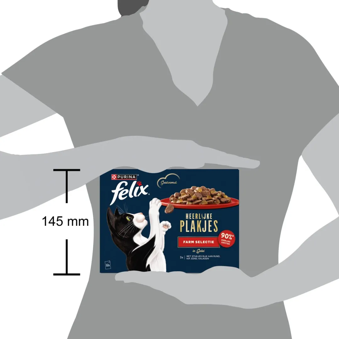 Felix Heerlijke Plakjes Farm Selectie Rund - 12x80g