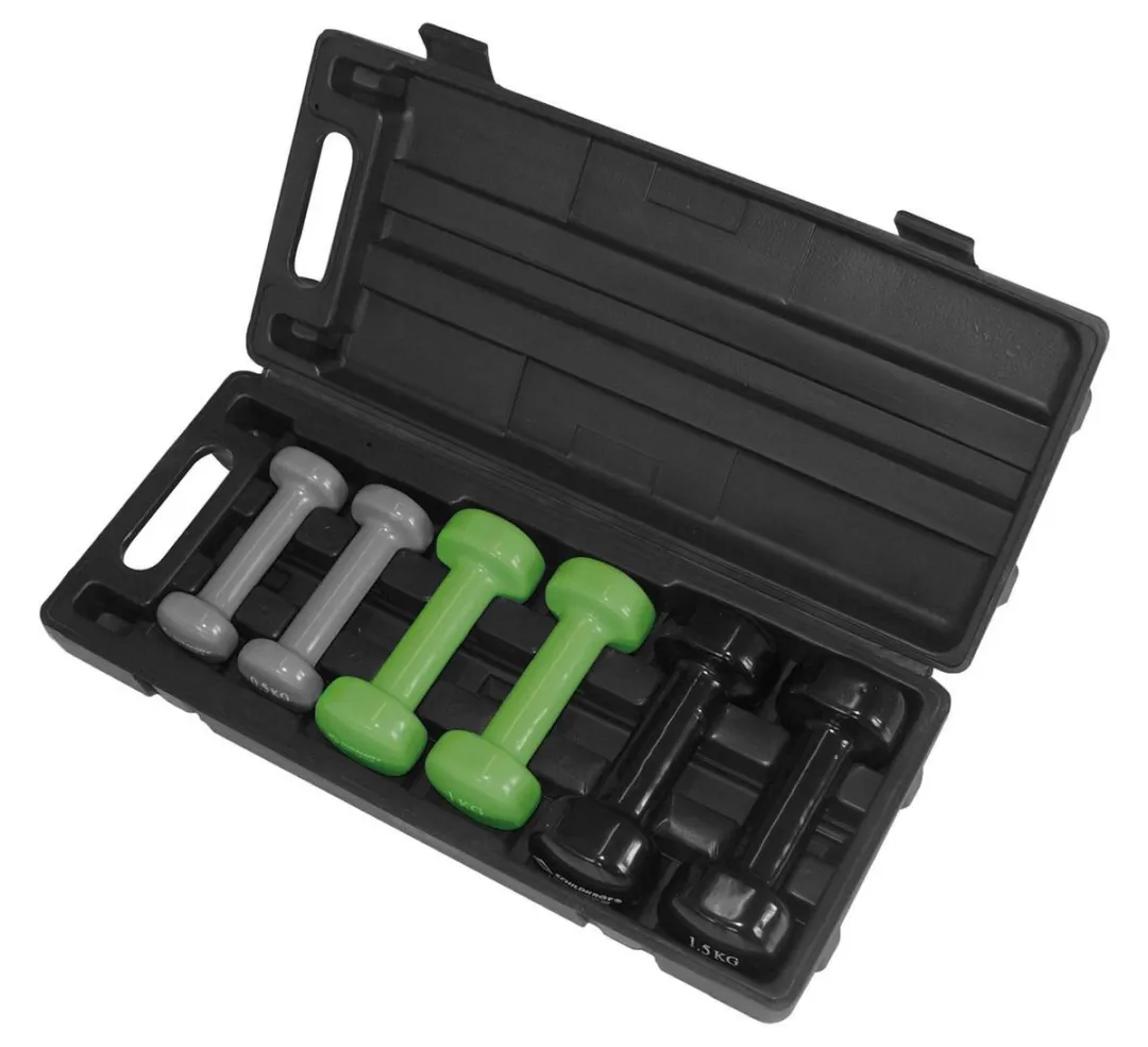 Schildkröt Fitness Dumbbells 3 Paar - Gietijzer - Multicolor