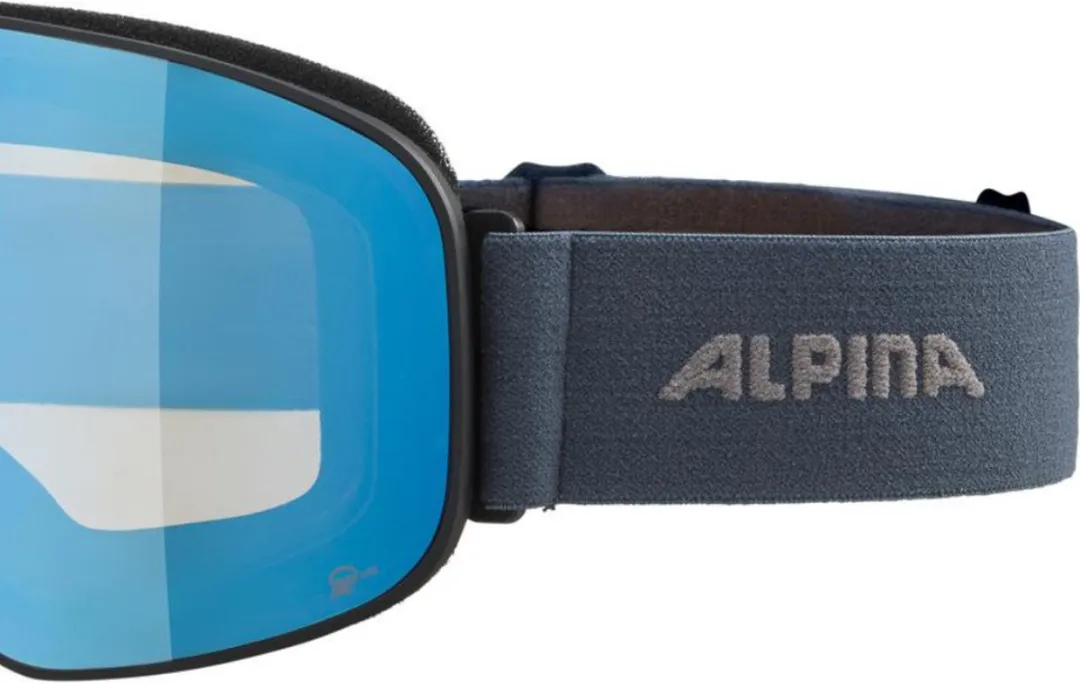 Alpina Slope Q-Lite Skibril - Zwart - Blauwe Lens