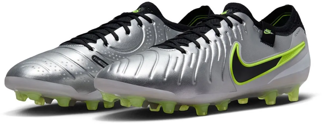 Nike Tiempo Legend 10 Elite AG-Pro DV4330-001 - Maat 40 - Zilver/Zwart/ Groen - afbeelding 2 van 6