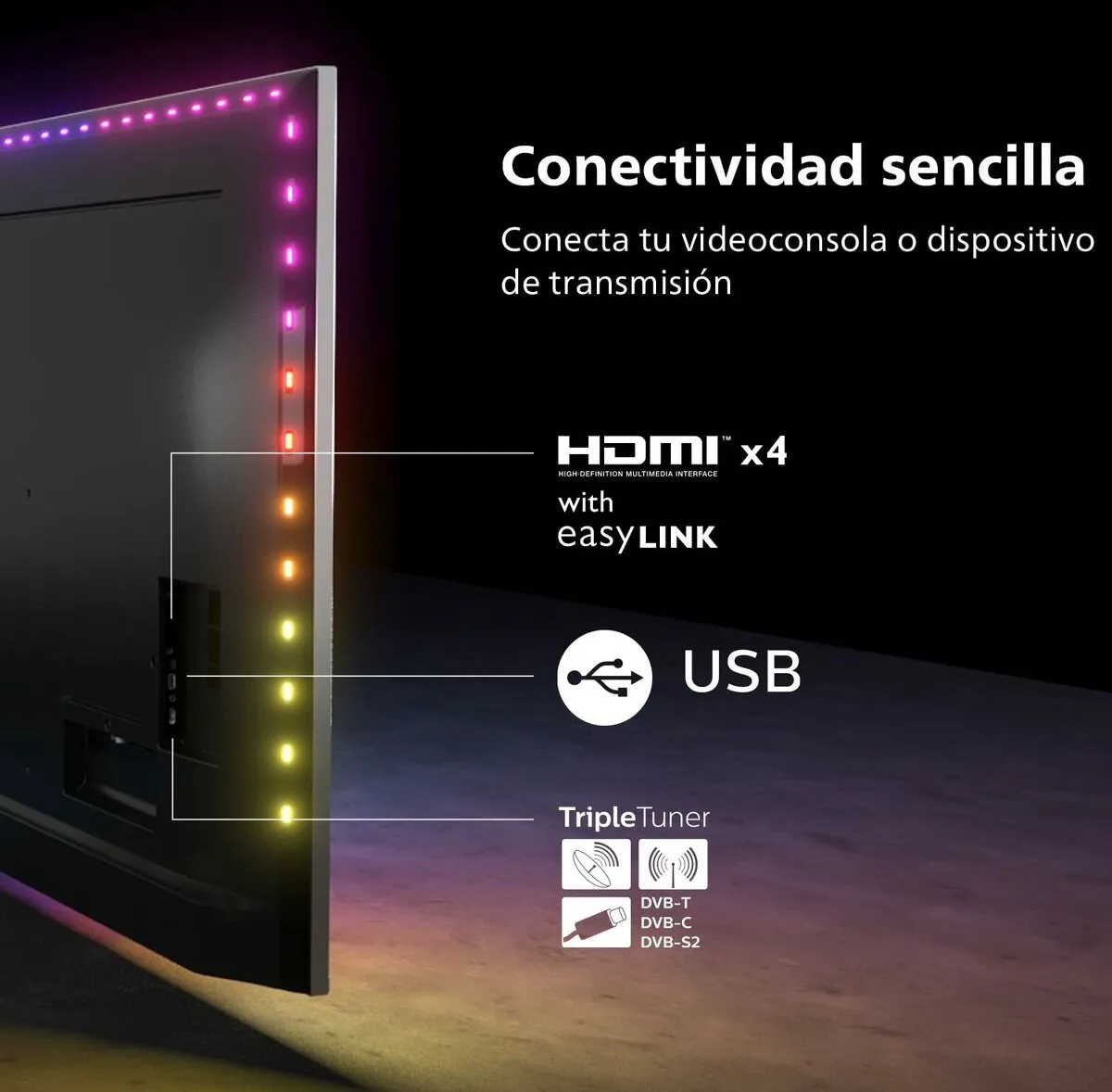 Philips 55OLED707/12 55 inch OLED TV - Metallic