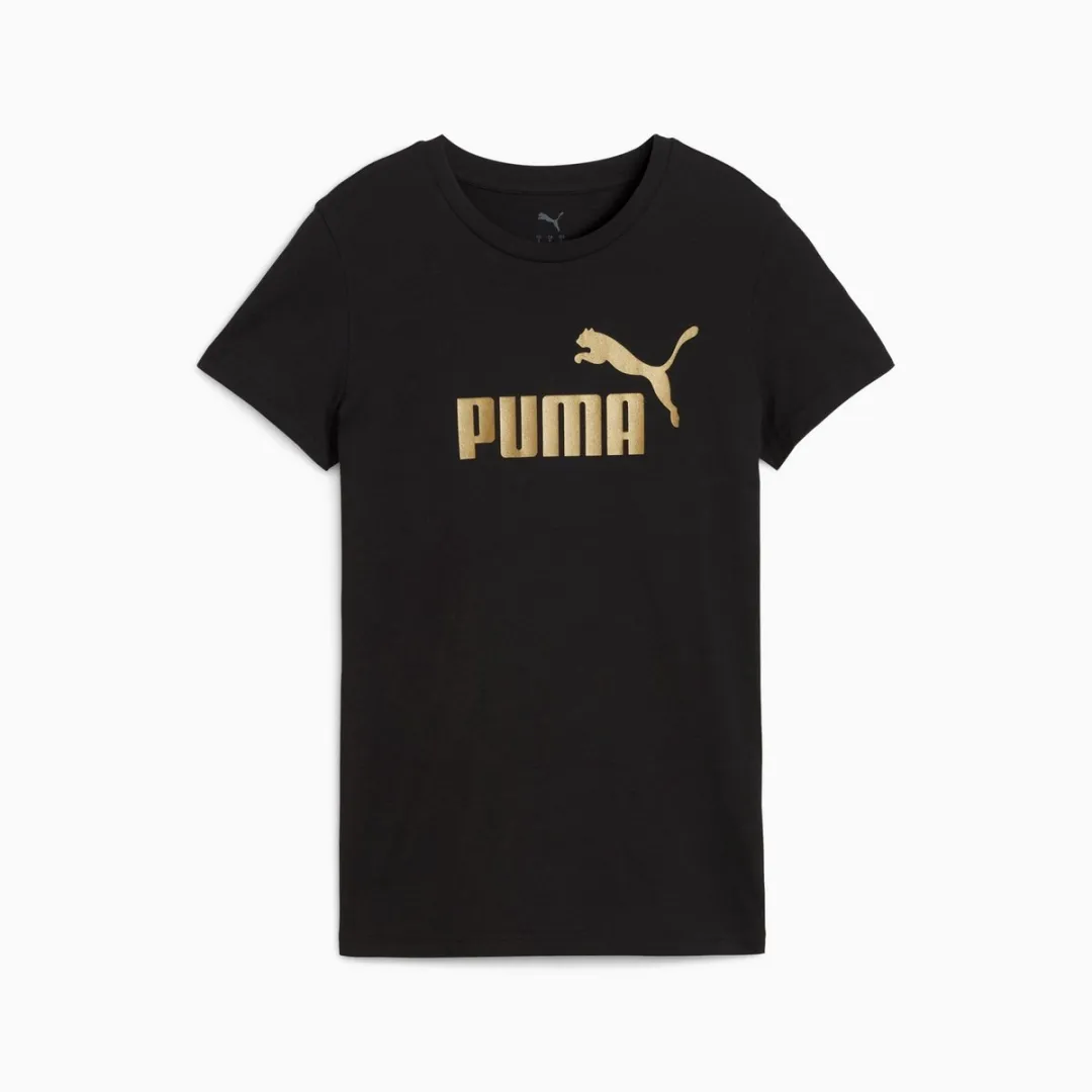 PUMA Ess Metallic No.1 Logo T-shirt Dames