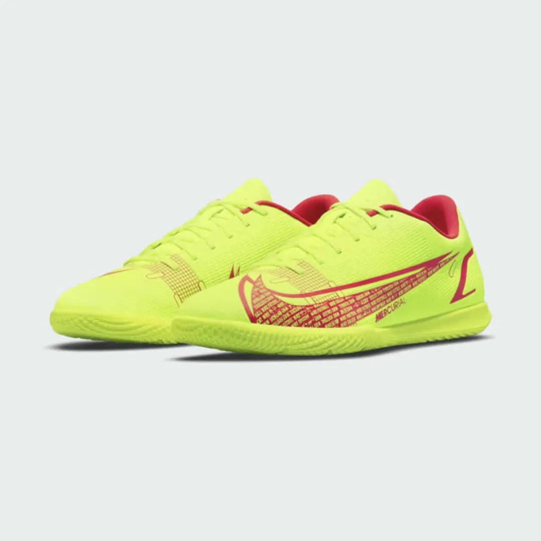 Nike Vapor 14 Club IC Gymschoen - Neongeel/Rood - Zaal - Maat 39