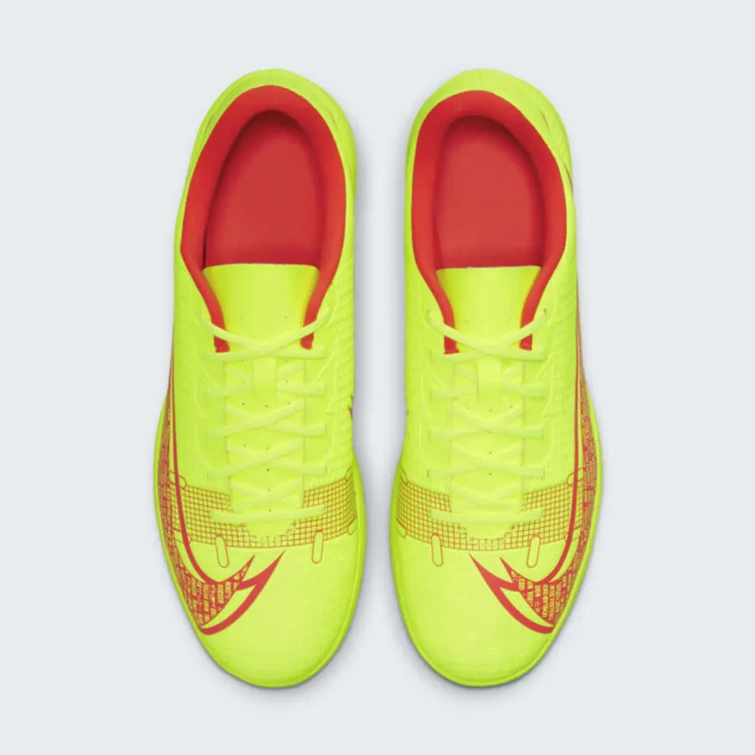 Nike Vapor 14 Club IC Gymschoen - Neongeel/Rood - Zaal - Maat 39
