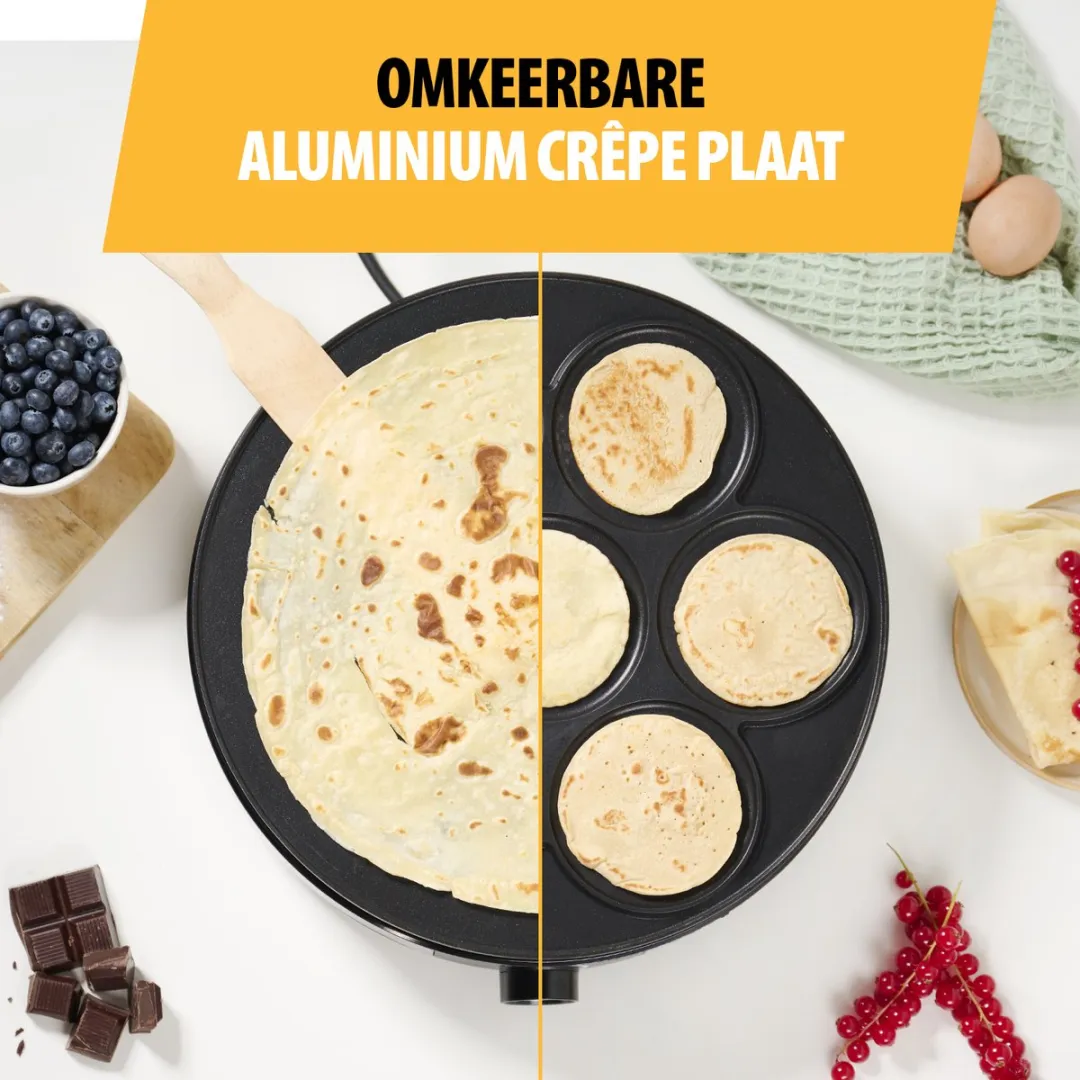 Tristar Pannenkoekenmaker BP-2639 1500W - 33cm - 2-in-1 RVS - afbeelding 6 van 6
