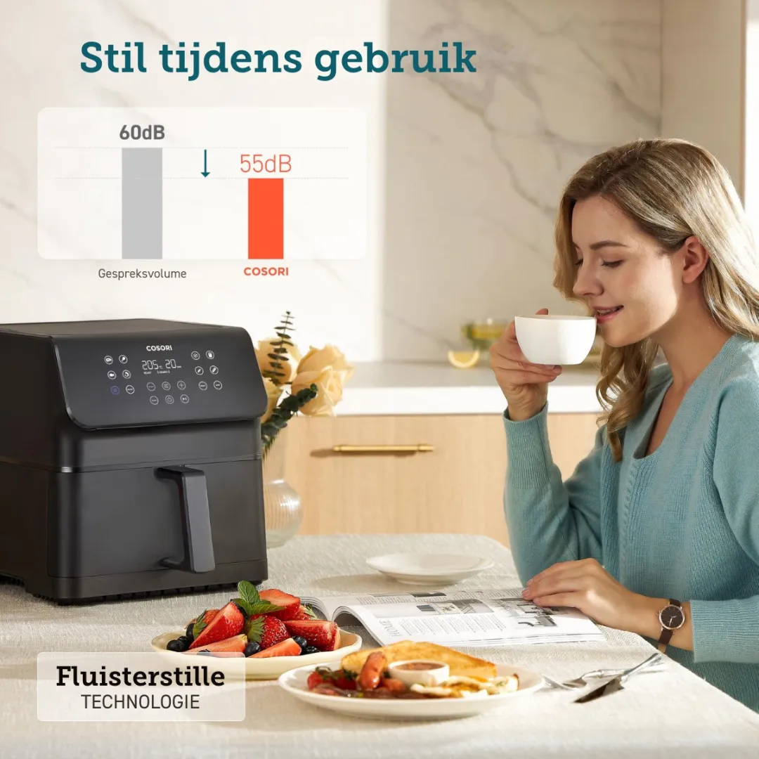 Cosori XXL Chef Edition 6.2L Airfryer - 1700W - 12 Programma's - Zwart