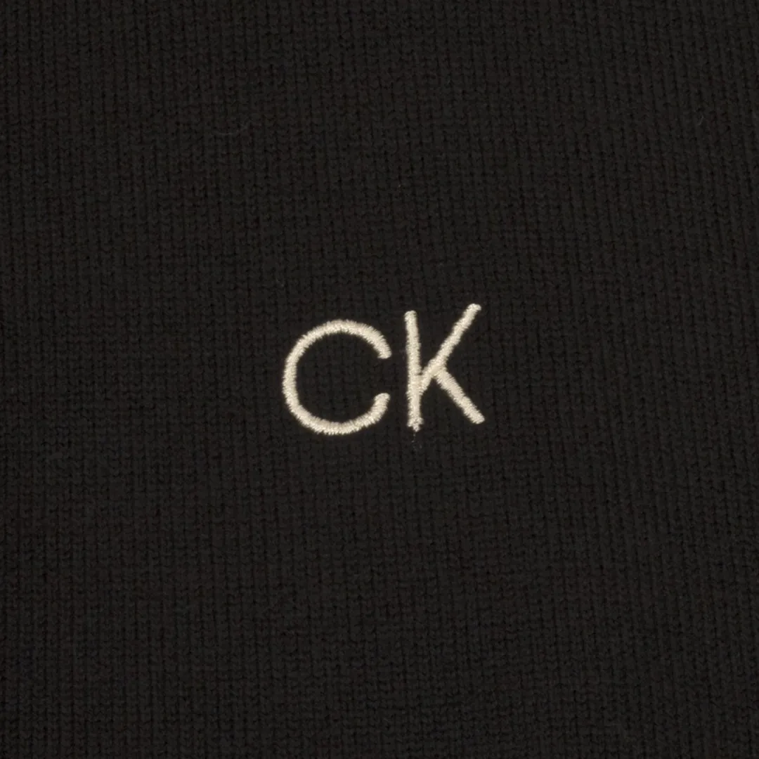 Calvin Klein Pico 1/4 Zip Sweater - Maat 44 - Zwart