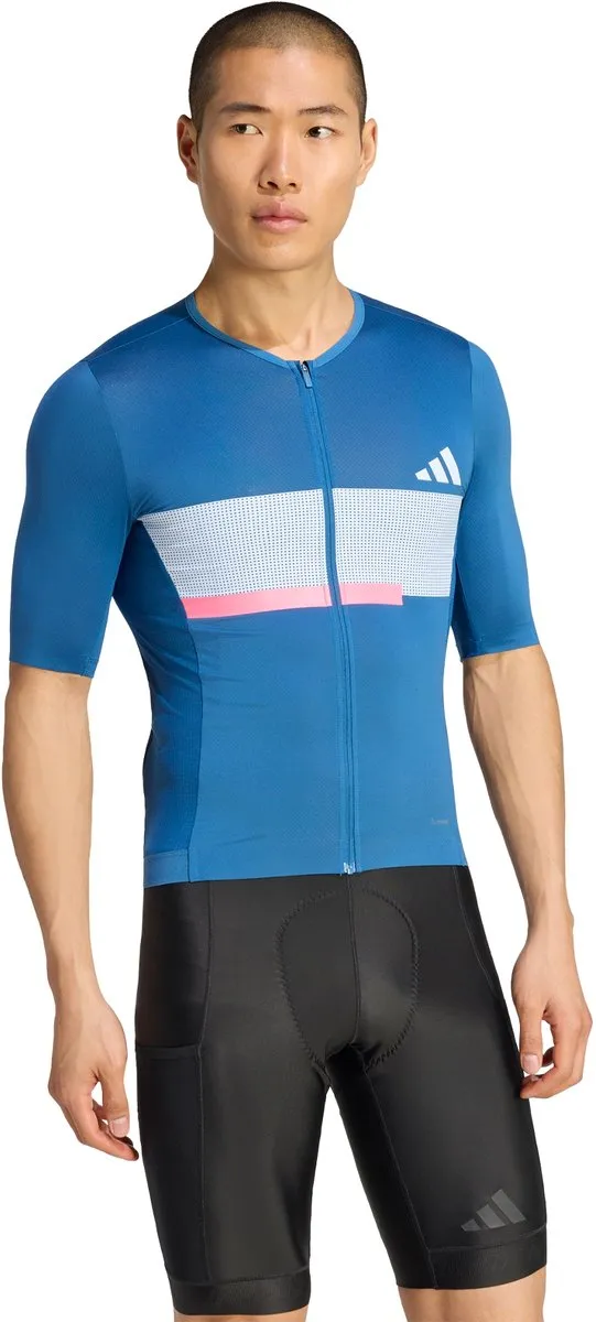 adidas Performance Tempo Neo Heritage Wielrenshirt JZ6772 - Blauw