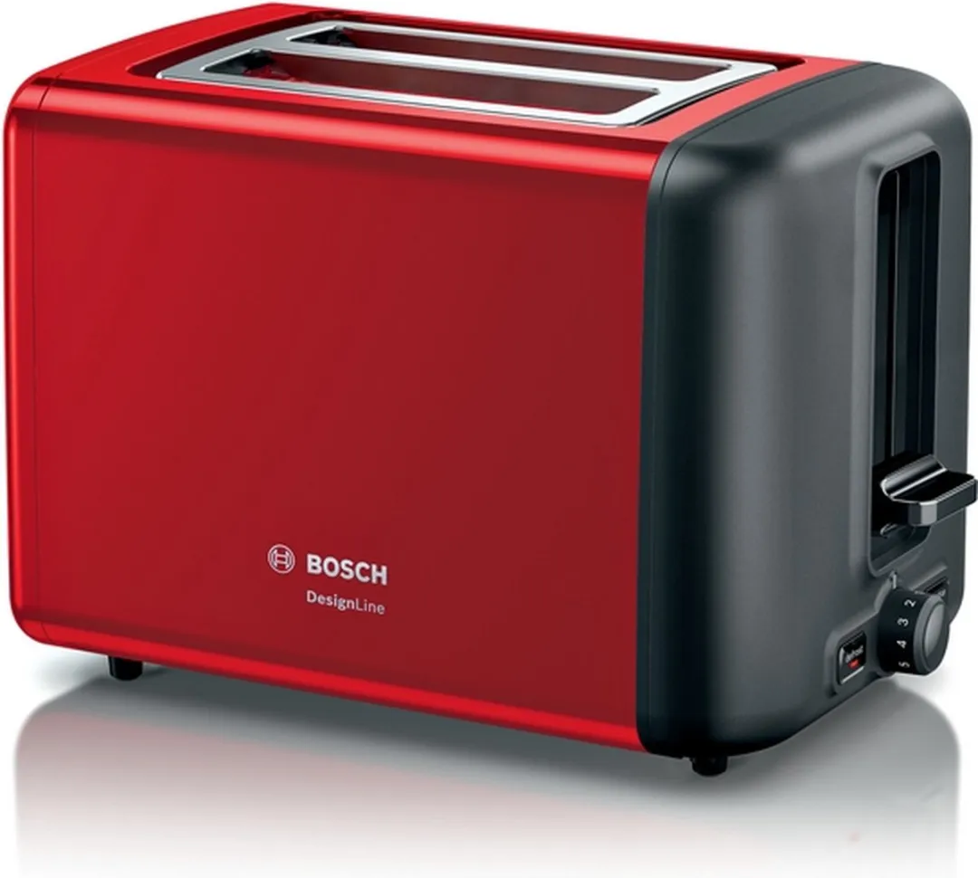 Bosch Tat3P424 Designline Broodrooster 2 Sneden 970W - Blauw
