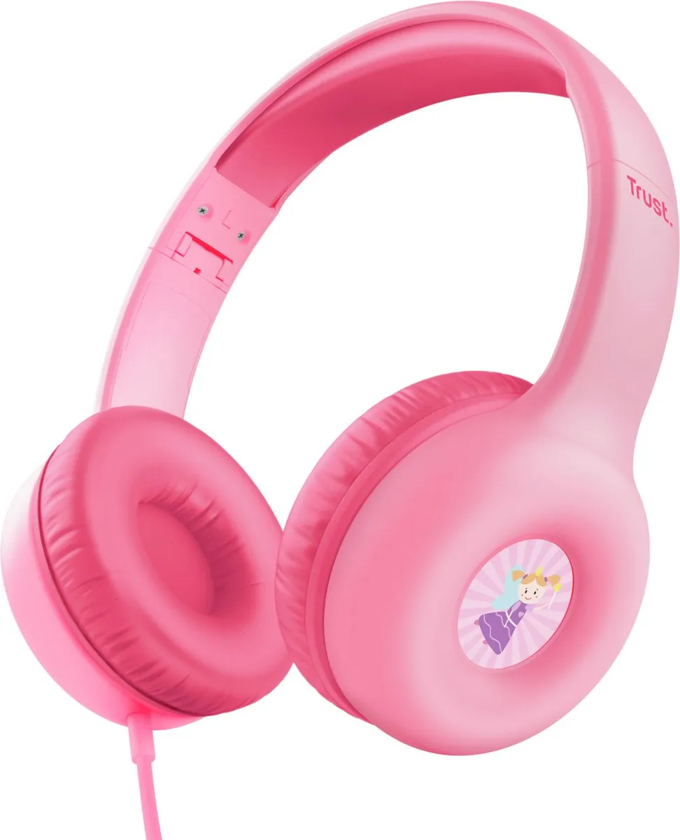 Trust Nouna Kinderkoptelefoon Bedraad Roze