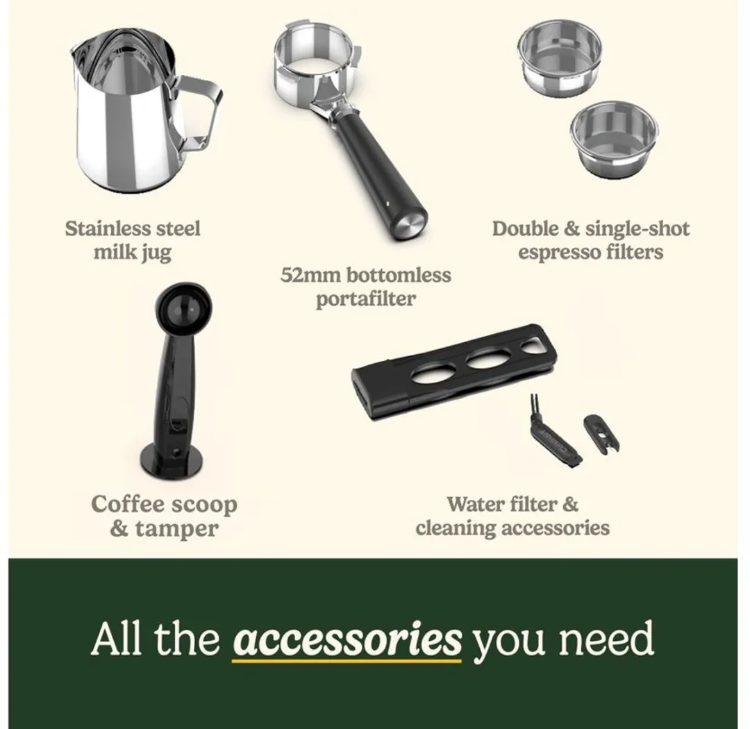 Cuisinart Espresso Bar Slim EM160E Espressomachine - 15 bar - Zilver - afbeelding 6 van 6
