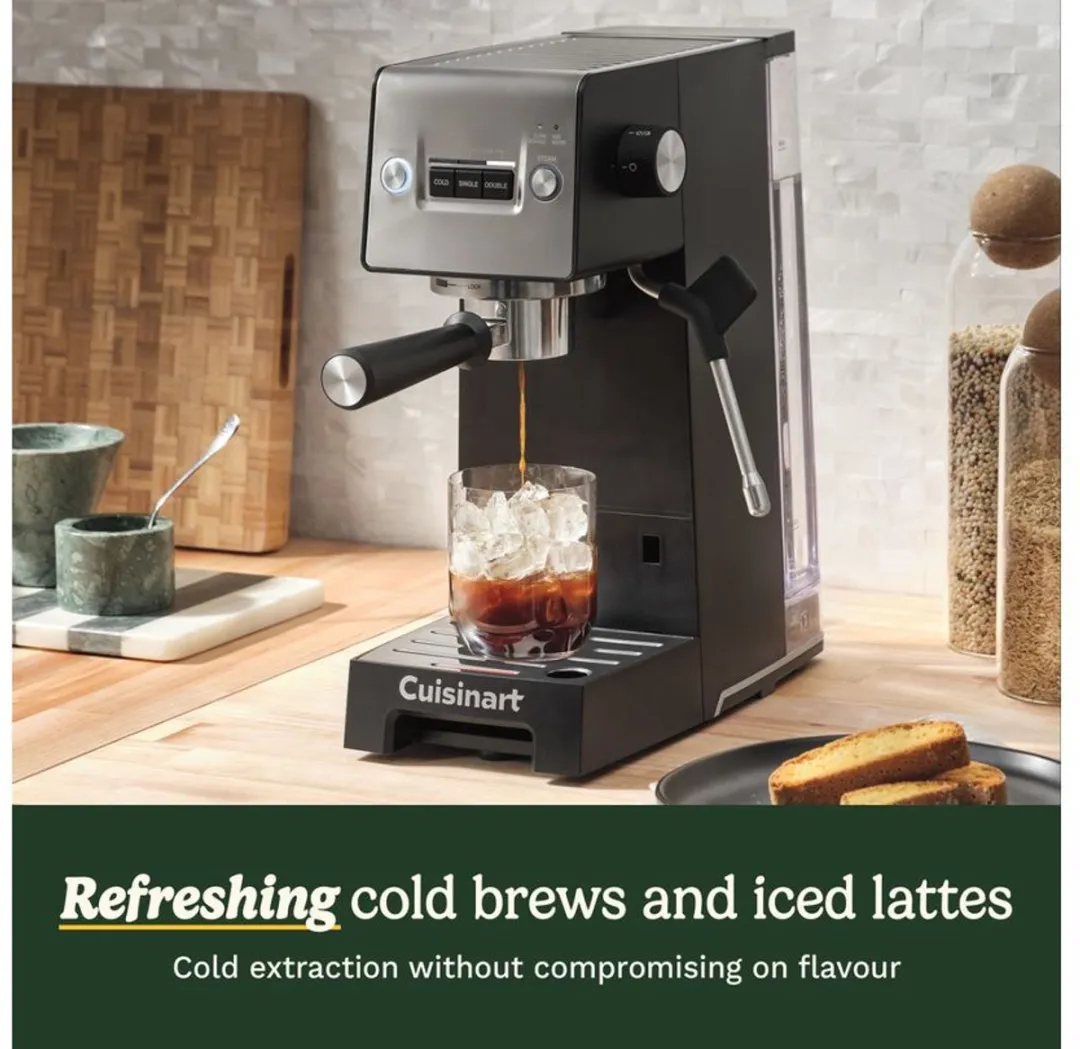 Cuisinart Espresso Bar Slim EM160E Espressomachine - 15 bar - Zilver