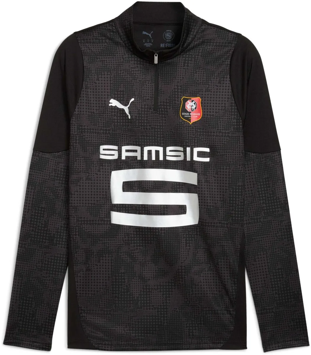 PUMA Stade Rennais 1/4 Zip Training Top 2025/26 - Zwart S