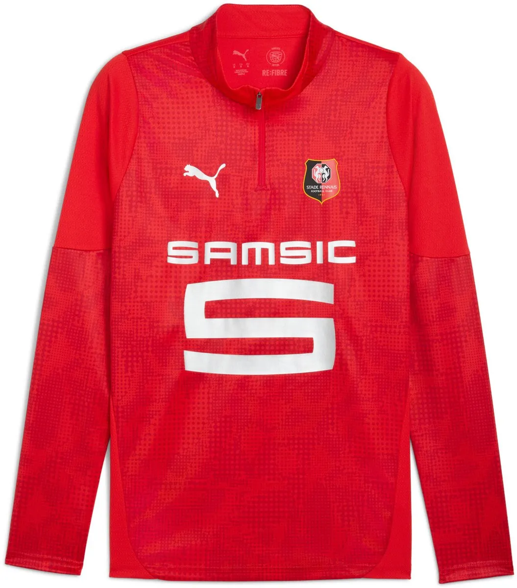 PUMA Stade Rennais 1/4 Zip Training Top 2025/26 - Zwart S
