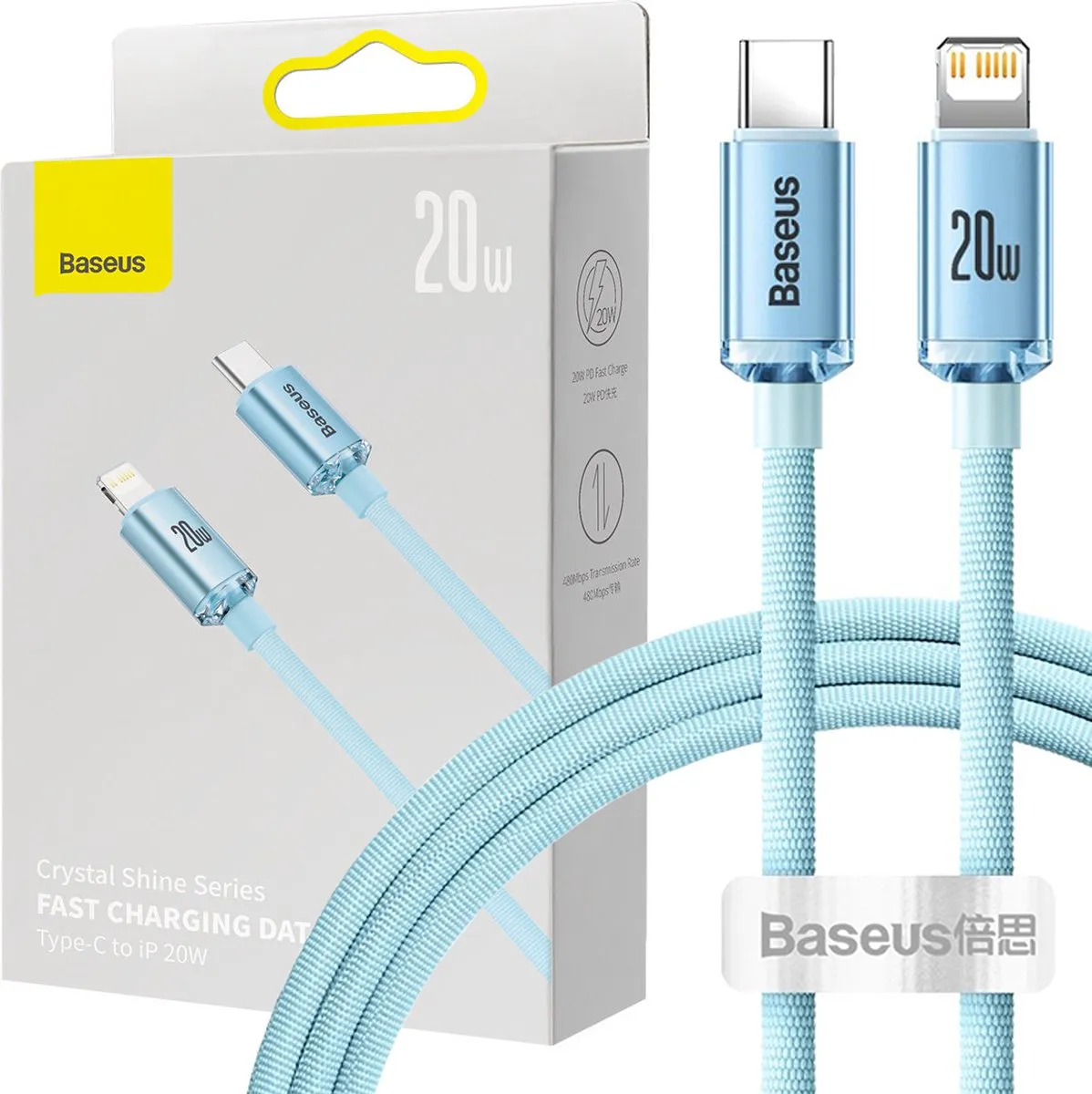 Baseus Crystal Shine Series USB-C Lightning Kabel 20W 1,2m