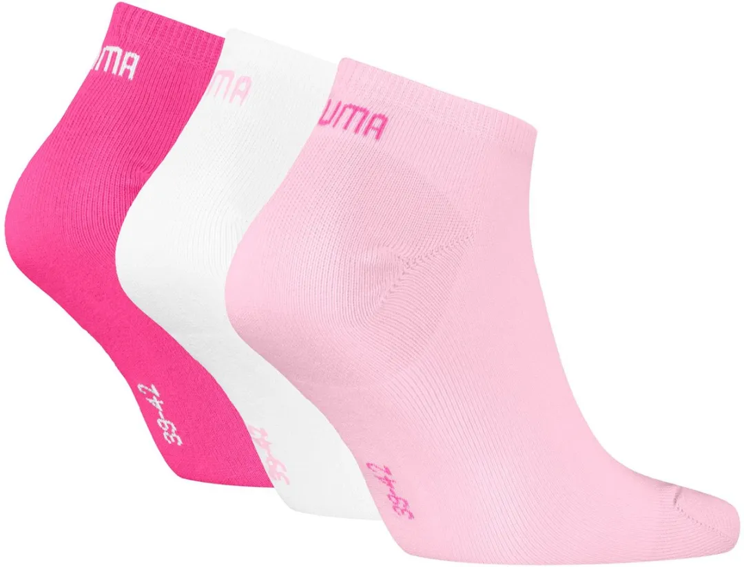 PUMA Unisex Sneaker Plain 35-38 - 3 Stuks - Roze