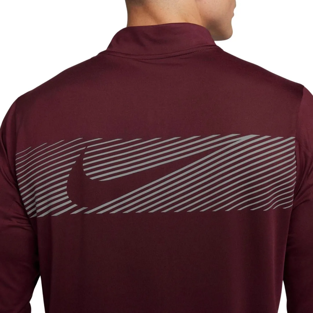 Nike Unlimited Repel Sportshirt FB8556-681 - XL - Donkerrood