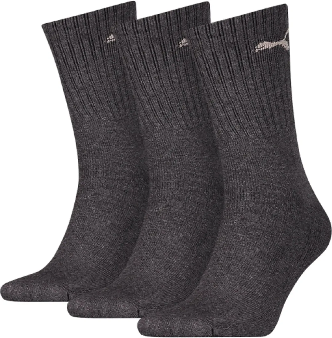 PUMA Basic Sportsokken Antraciet - 9 paar
