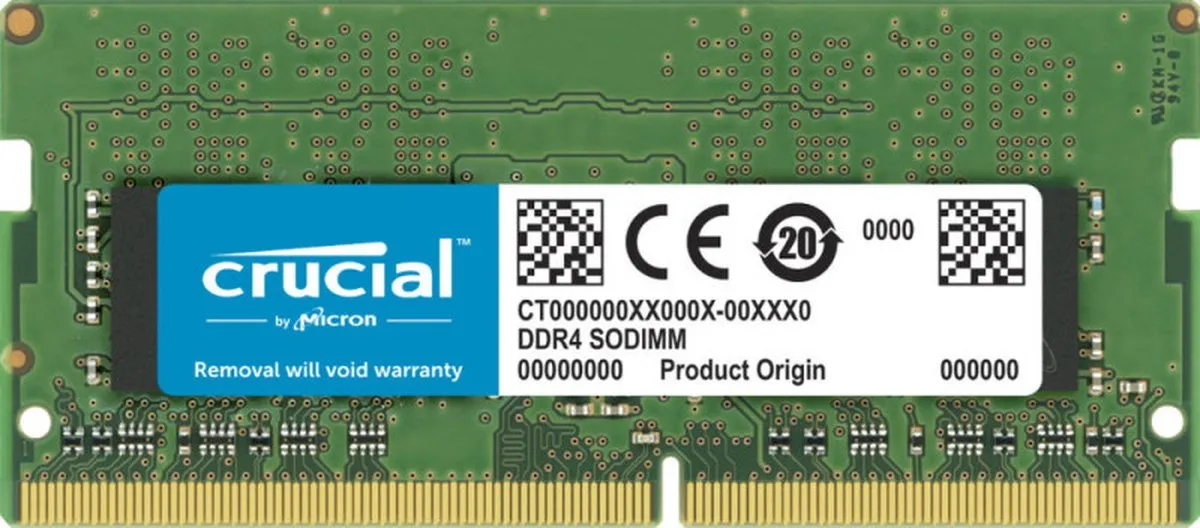 Crucial CT32G4SFD832A Laptopgeheugen 32GB DDR4 SODIMM 3200MHz
