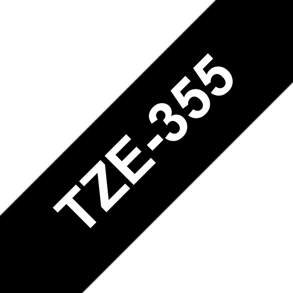Brother TZE355 TZ-355 Labelrol - 24mm - 8m - Wit op zwart