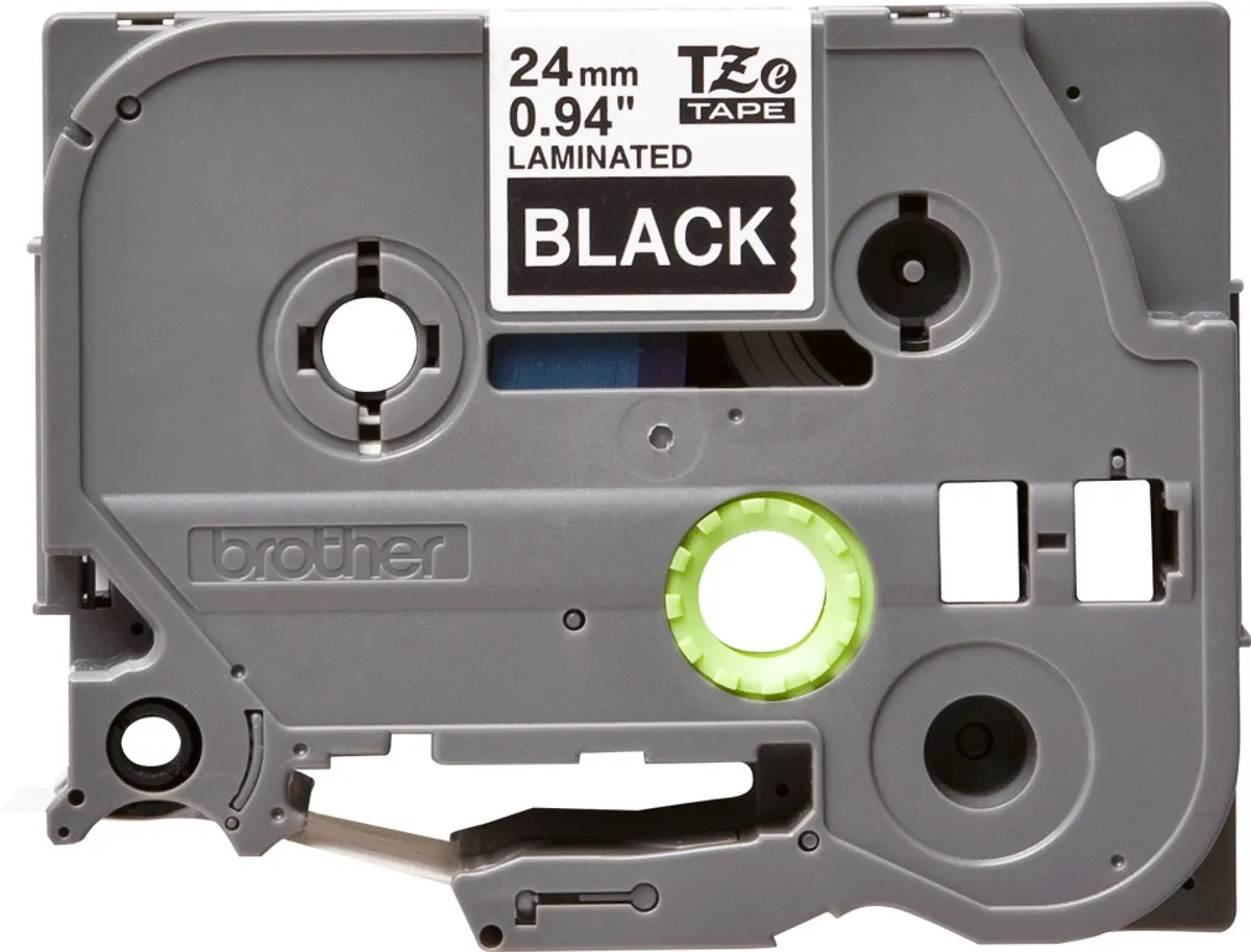Brother TZE355 TZ-355 Labelrol - 24mm - 8m - Wit op zwart