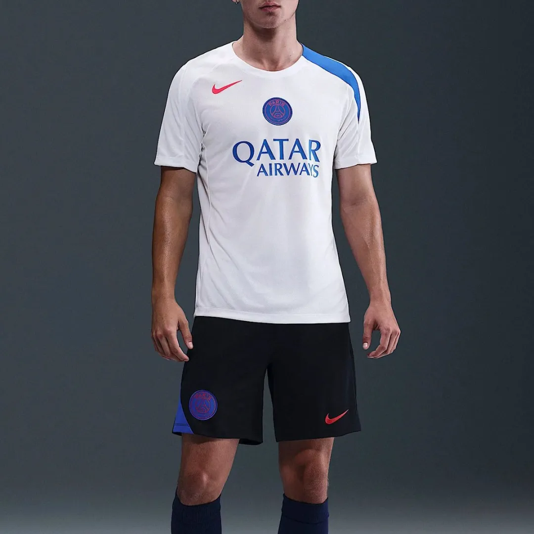 Nike PSG Strike 2025/26 Trainingsshirt HM3345-101 - XL - Wit/Blauw