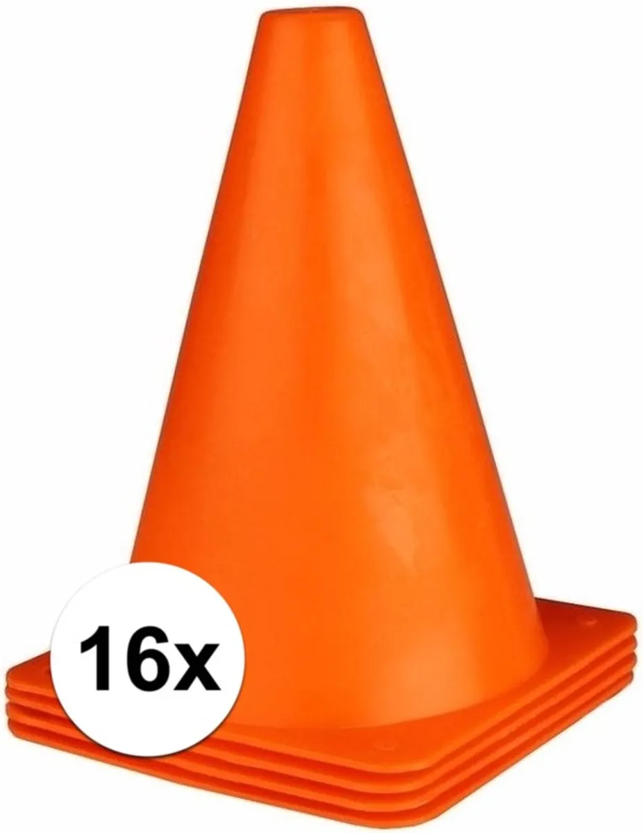 Johntoy Pionnen 16 Stuks - Oranje 17cm