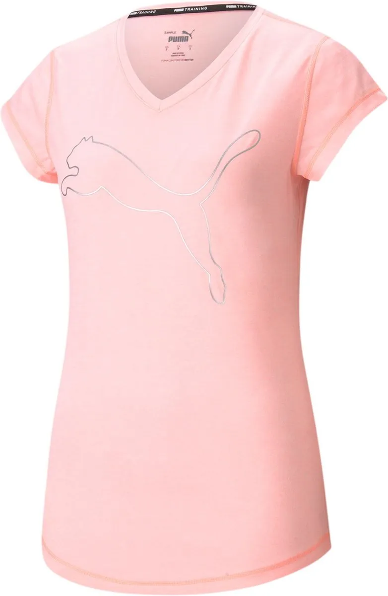 PUMA Train Favorite Heather Cat Sportshirt - Licht Roze
