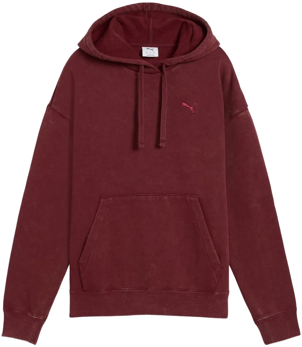PUMA Sweater Elevated Relaxed Wash Hoodie - Bordeauxrood 2XL