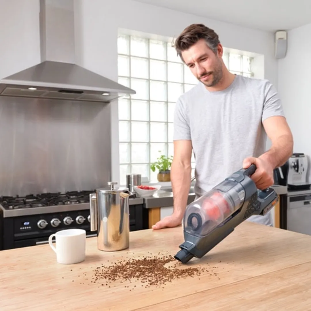 BLACK+DECKER BHFEA18D1 Accu Stofzuiger 2-in-1 - 18V - Grijs