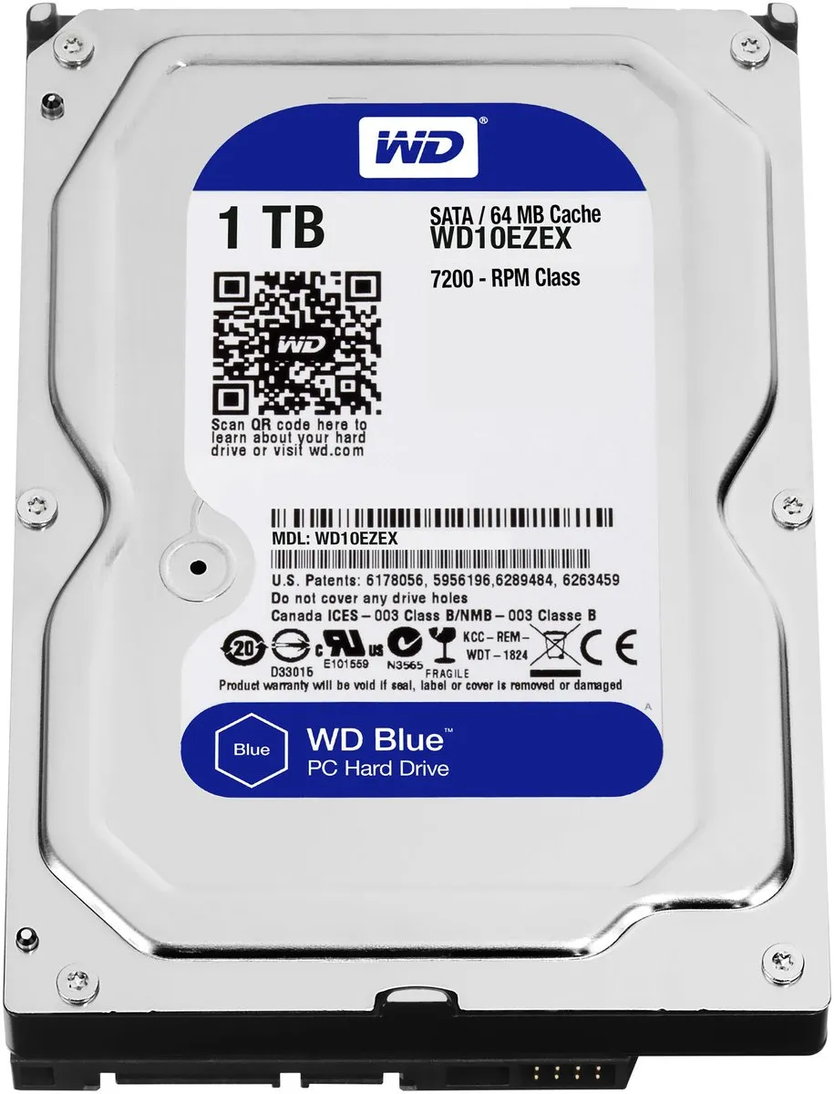 Western Digital WD Blue WD10EZEX Interne Harde Schijf 1TB