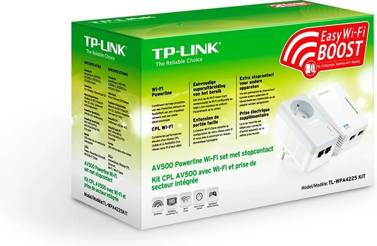 TP-Link TL-WPA4225 KIT Powerline - 2 Stuks - Wit