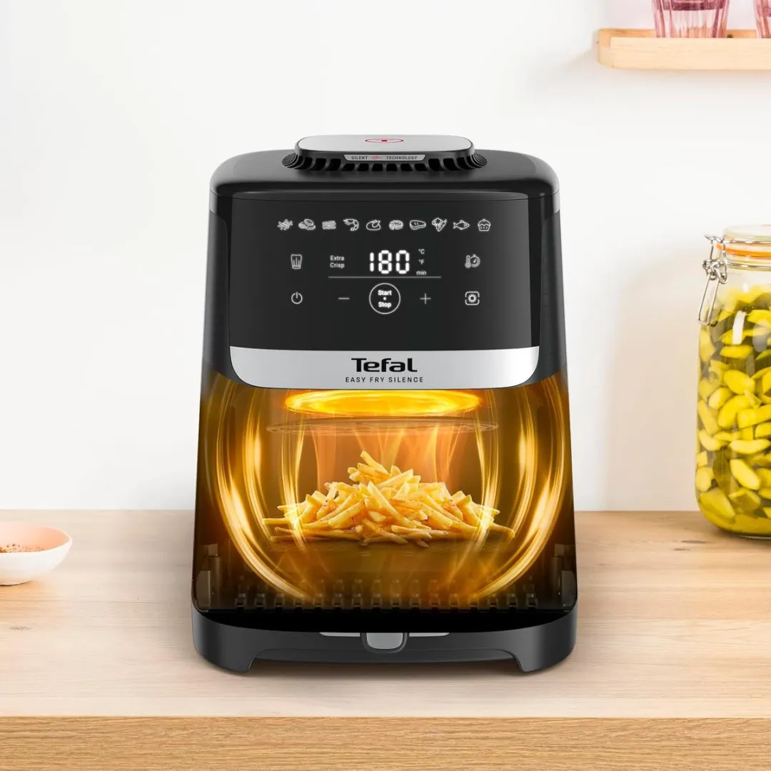 Tefal EY5528 Easy Fry Silence Deluxe Airfryer 5L - 1600W - Zwart - afbeelding 5 van 6