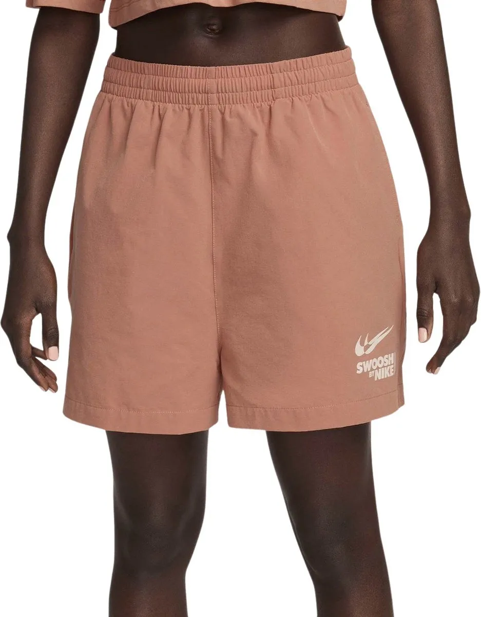 Nike Sportswear Woven Short Dames M - Lichtbruin