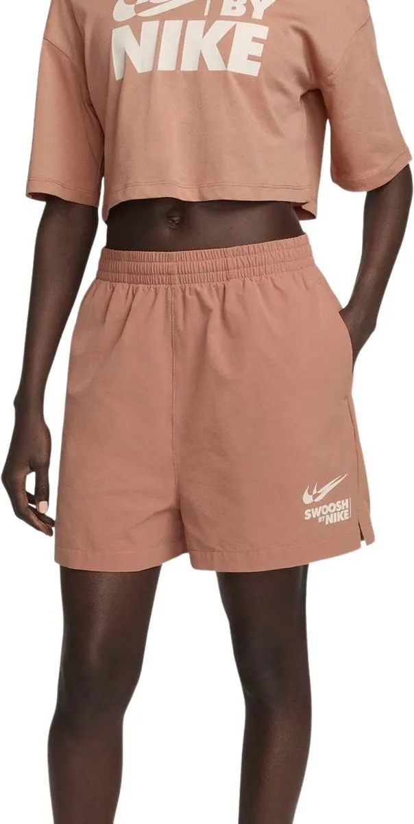Nike Sportswear Woven Short Dames M - Lichtbruin