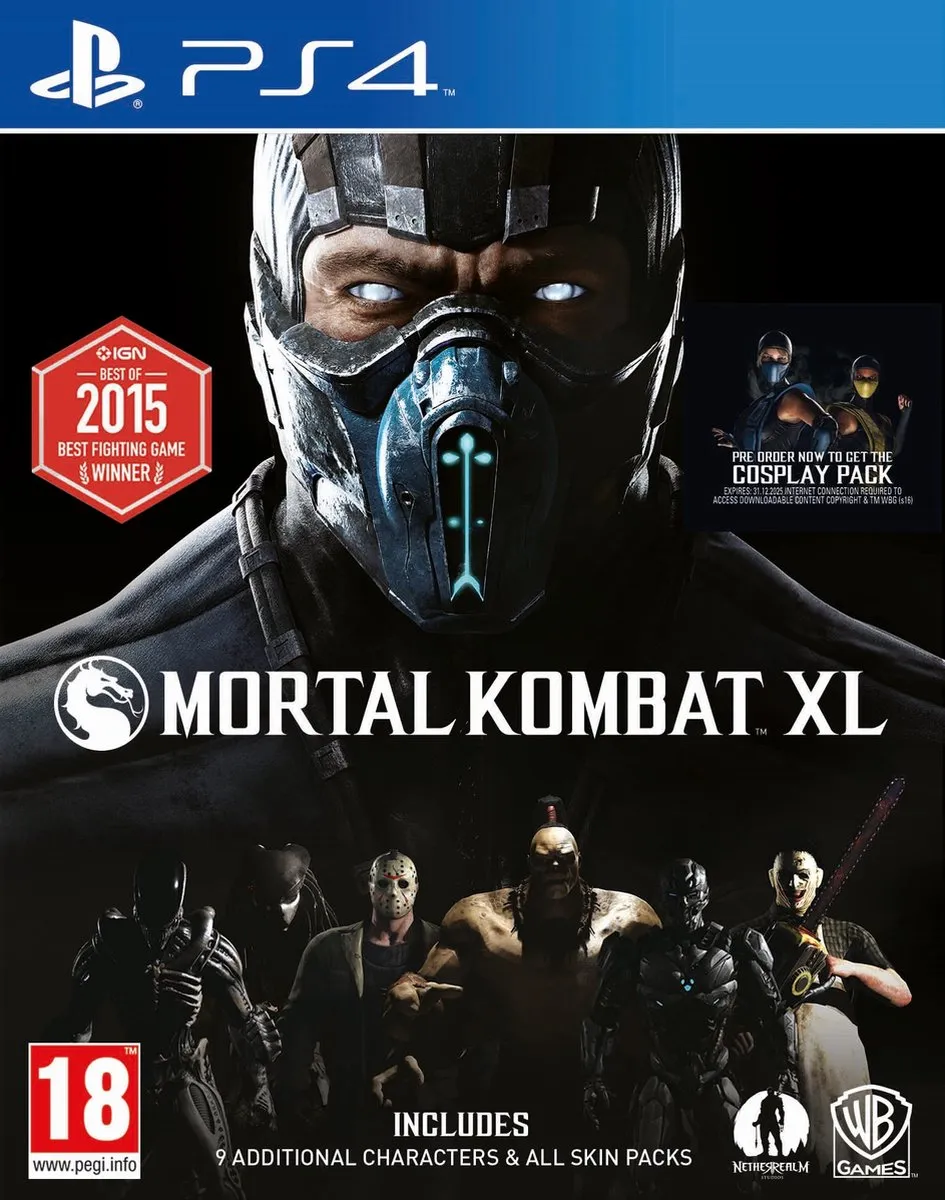 Warner Bros. Mortal Kombat XL PS4 - Disc & DLC Cosplay Pack