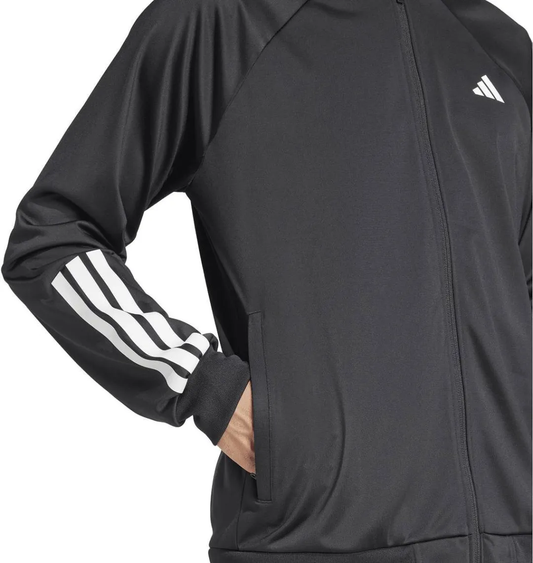 Adidas 3-Stripes Knitted Trainingsjas Heren M - Zwart/Wit