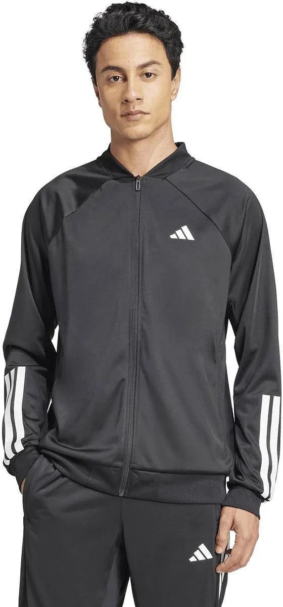 Adidas 3-Stripes Knitted Trainingsjas Heren M - Zwart/Wit