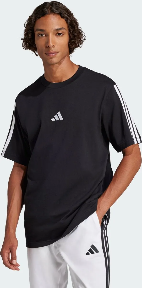 adidas Essentials 3-Stripes T-shirt Heren L - Zwart