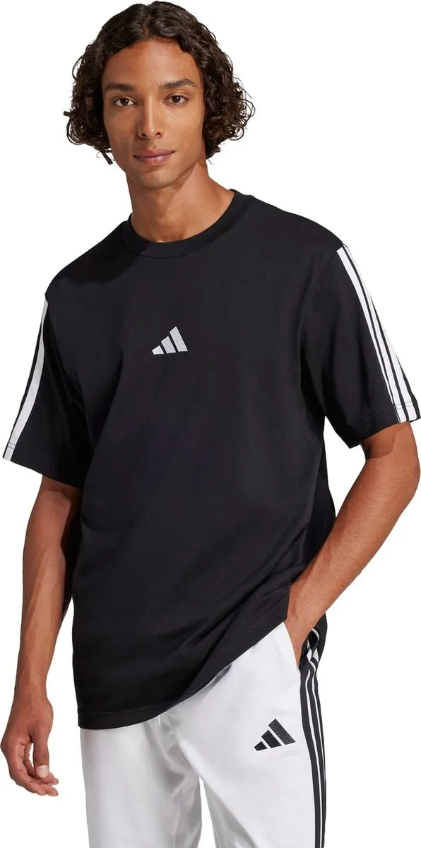adidas Essentials 3-Stripes T-shirt Heren L - Zwart