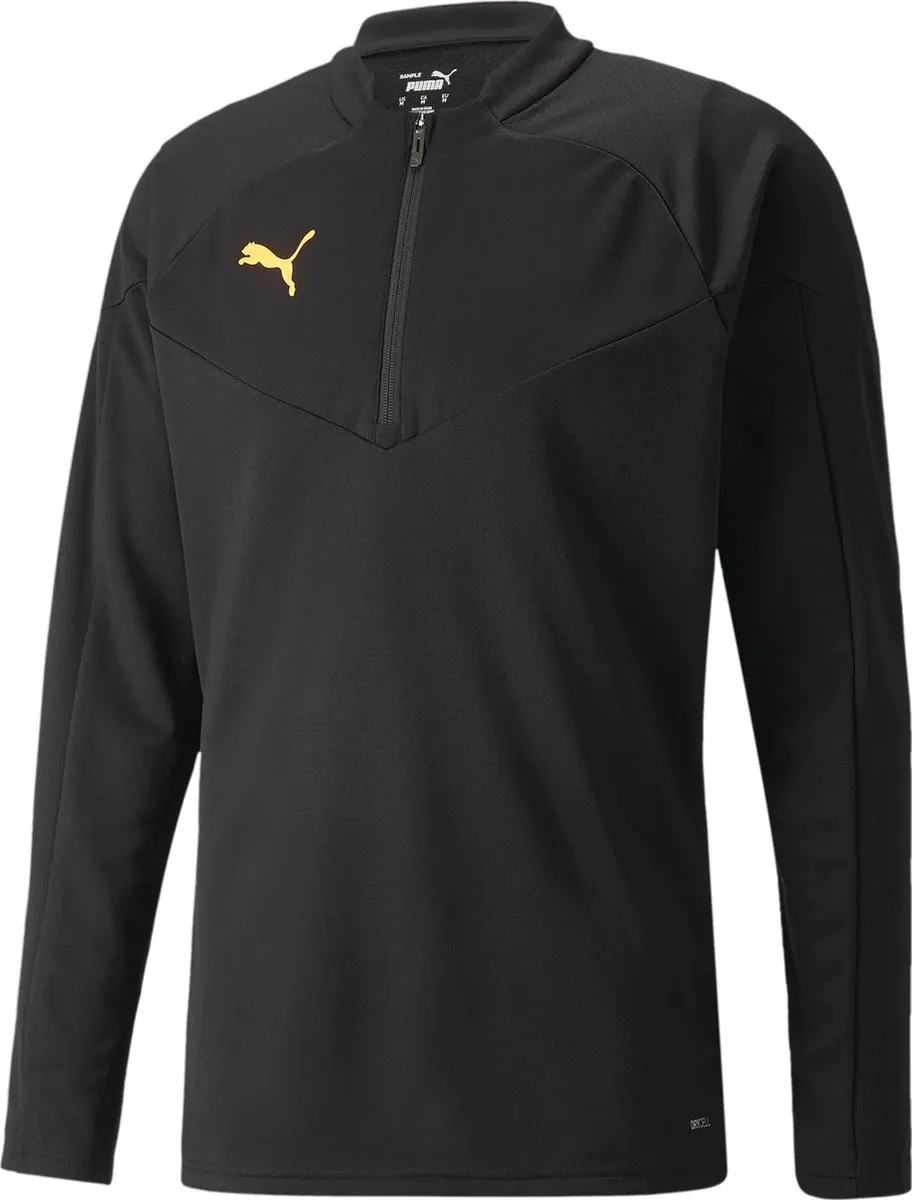PUMA individualFINAL 1/4 Zip Sporttrui M - Zwart/Oranje