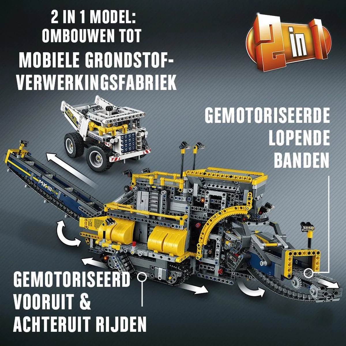 LEGO Technic Emmerwiel Graafmachine 42055 - 3929 Stukken - afbeelding 6 van 6