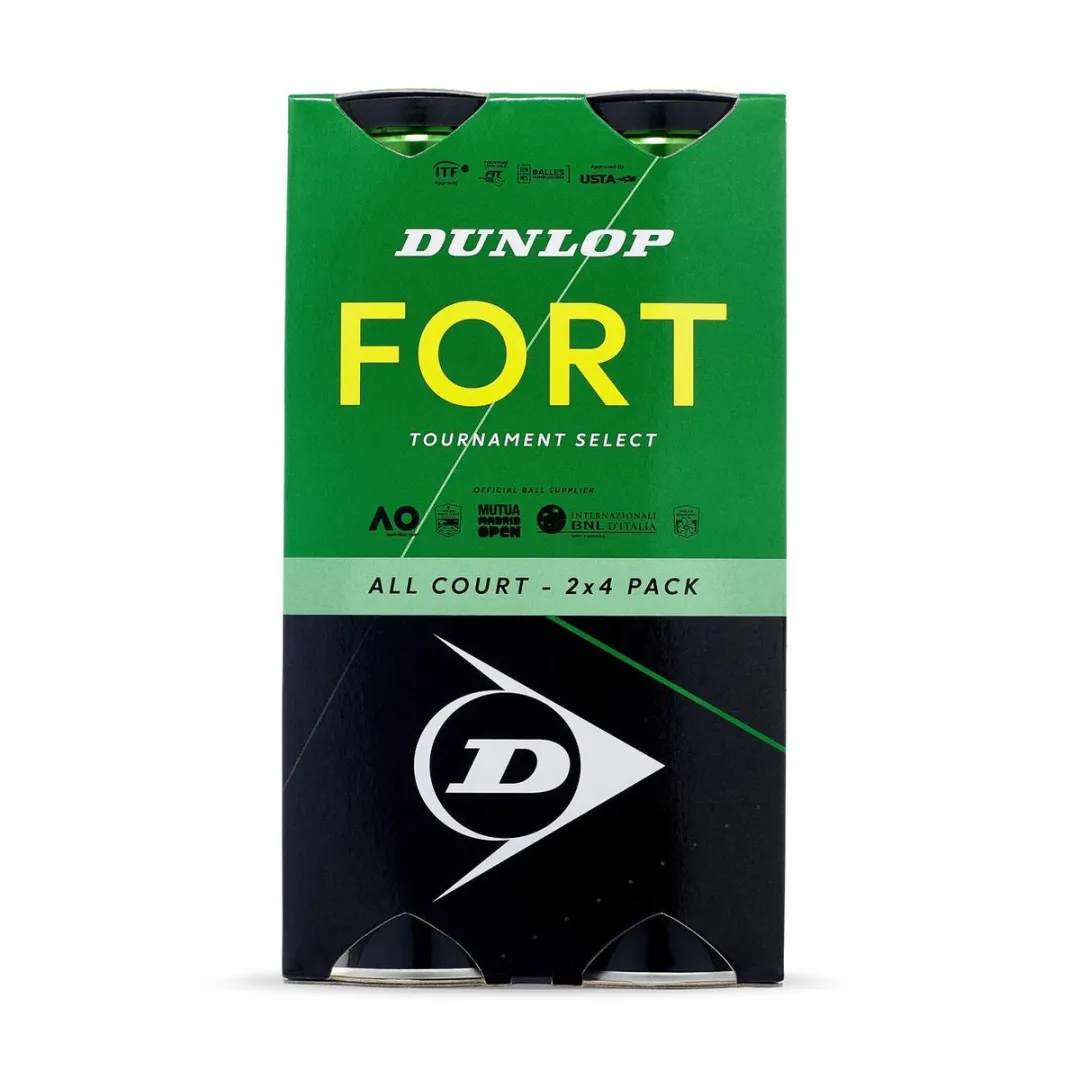Dunlop Fort 4 All Court Tennisballen - 8 Stuks (2x4)