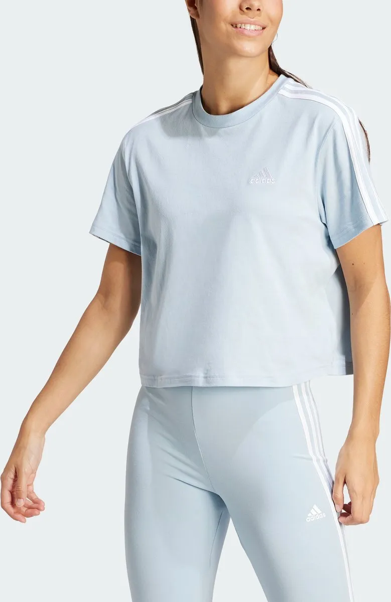 adidas Sportswear Essentials 3-Stripes Croptop - Blauw - L