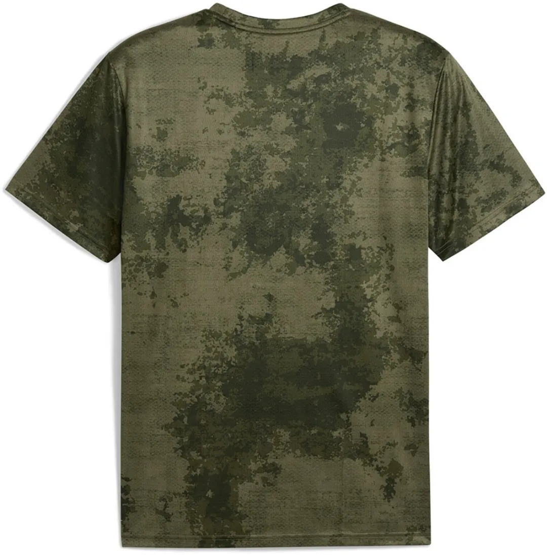 PUMA Tad Essentials AOP T-shirt - M - Dark Olive