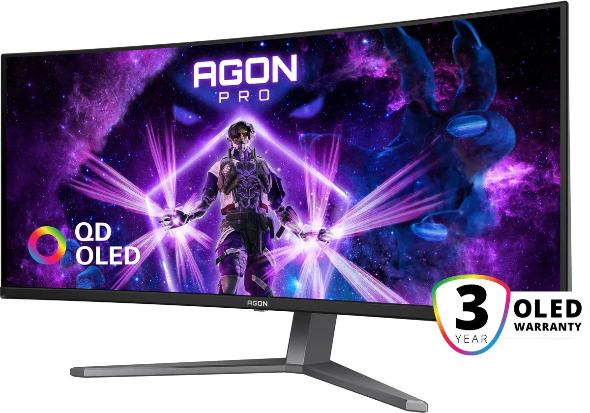 AOC AGON PRO AG346UCD - Ultrawide Curved OLED Gaming Monitor - HDR400 - 175hz - 34 inch