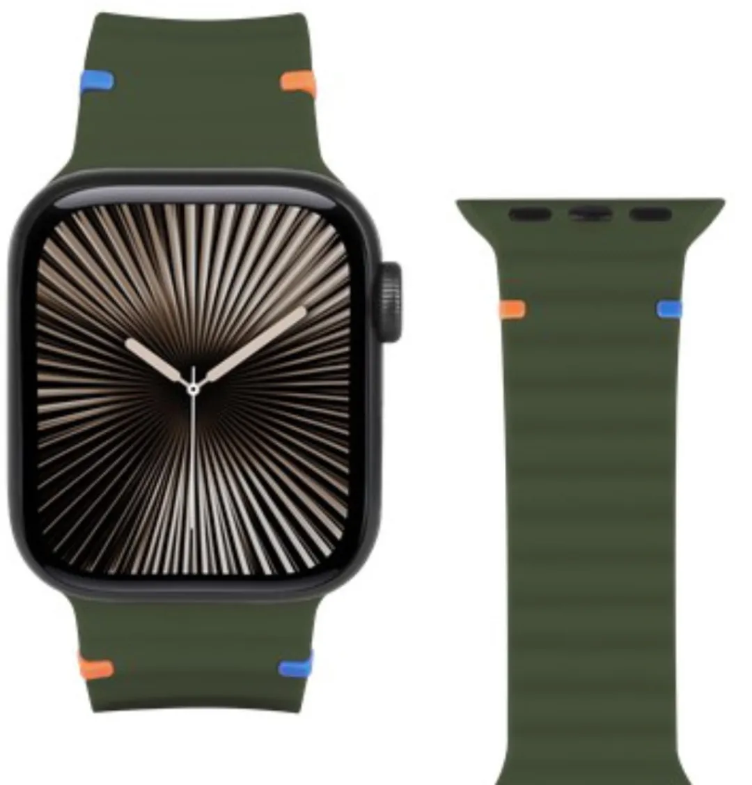 Just in Case Apple Watch ActiveFlex Horlogeband - Khaki - afbeelding 6 van 6